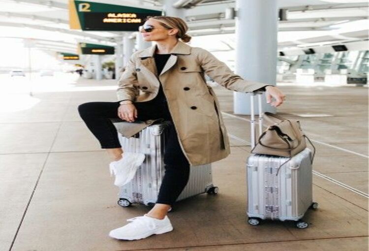 Stylish and cool, ideal clothes, airport outfit, comfortable and cozy, travelling experience, crop top, light shawl, denim jacket, sneakers or shoes